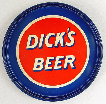 Illinois Dick's Beer Coaster-MINT! Quincy 1950's Dick's Brothers Brewing Co 