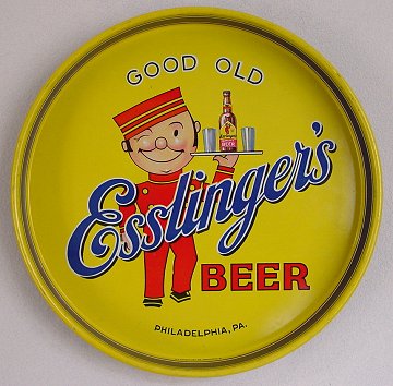 Vintage Esslinger PA Beer Serving Tray 12" Breweriana Advertising 